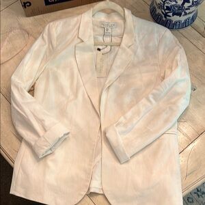 NWT White LINEN Blazer